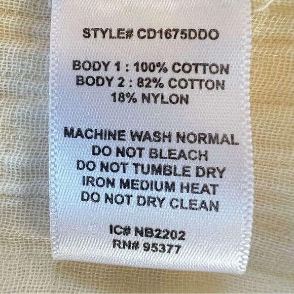 Sanctuary Boho Cream Tunic Puff Sleeves Smocked Bodice Cottagecore Dress SZ XS - Picture 4 of 15